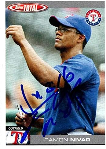 Autograph Warehouse 651056 Ramon Nivar autografirala bejzbol kartica - Texas Rangers, FT - 2004 TopPS Ukupno