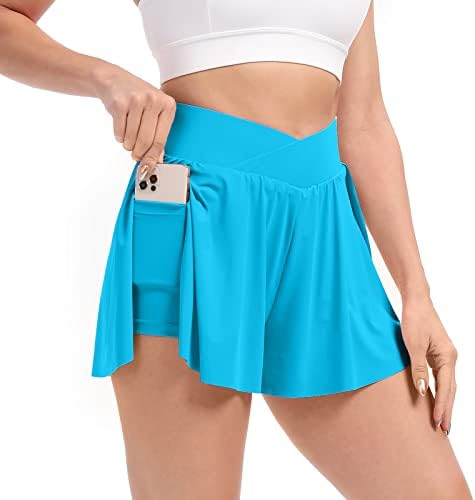 Tvrtke kratke hlače za ženske teretane joga atletski trening trčanje spandex lounge comfy znoj križne suknje