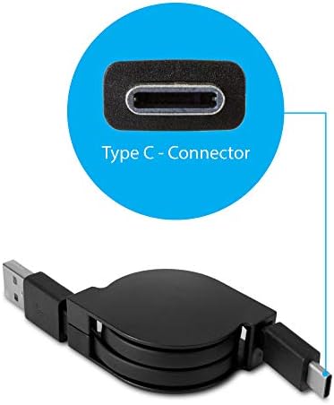 Boxwave Cable kompatibilan sa Lenovo Go ožičenim zvučnikom - MiniSync - USB-A do USB tipa-C, uvlačiv kabel