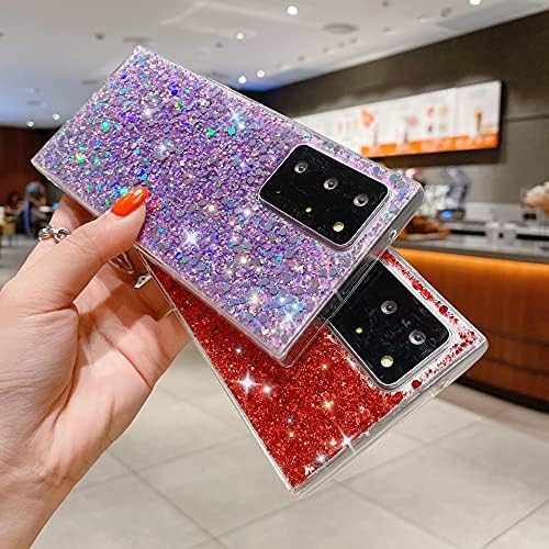 Samsung Galaxy S23 Ultra Glitter Case, Slatka blistavi Bling sjaj Dijamantne Žene Djevojke Kućice Gumeni