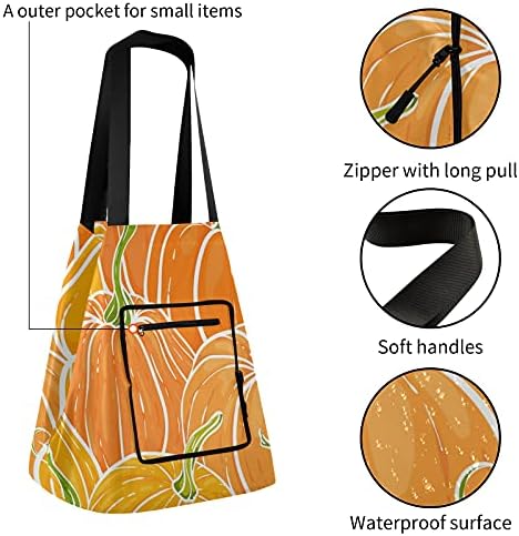 Jesenji crtani film bundeva Dan zahvalnosti sklopiva torba za rame za višekratnu upotrebu torba za namirnice