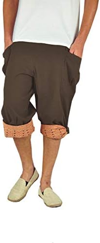 Virblatt - Harem kratke hlače | pamuk | Kratke hlače muškarci pamučne kratke hlače hipi casual genie