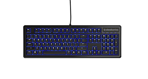 SteelSeries Apex 100, tastatura za igre, plavo pozadinsko osvjetljenje, potpuno prilagodljiv, - Američki izgled