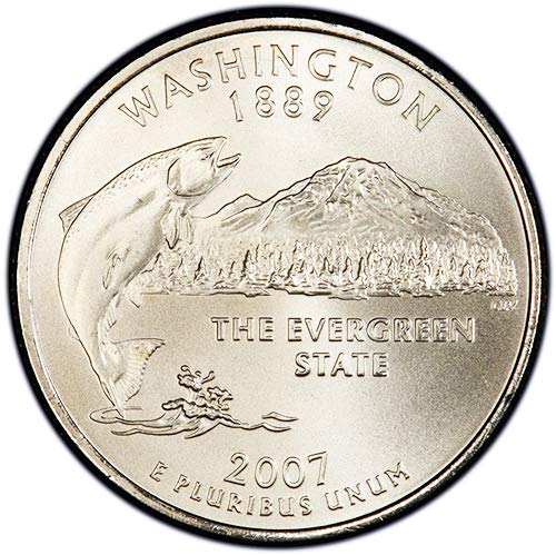 2007. godine P & D saten Finish Washington State Quarter Chort Complement Necrcirculirano američki set kovanica