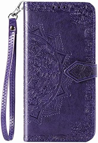 TopFunny futrole za Galaxy S23 novčanik slučaj za žene sa držačem kartice Retro reljefni Mandala cvijet