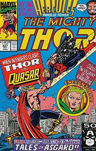 Thor # 437 VF ; Marvel strip / Quasar Enchantress