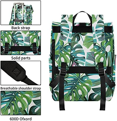 Alaza Tropical Palm napušta Monstera Veliki laptop ruksak torbica za žene Muškarci Vodootporni Anti Theft