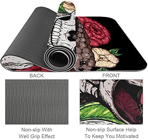 Siebzeh Rock And Roll Lobanja Premium Thick Yoga Mat Eco Friendly Rubber Health & amp; fitnes non Slip Mat