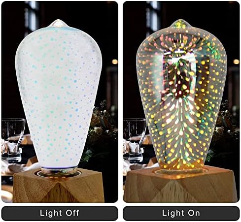 VOOSEI Infinity 3D efekat vatrometa LED sijalica, šarena jedinstvena praznična lampa, E26 Srednja baza,