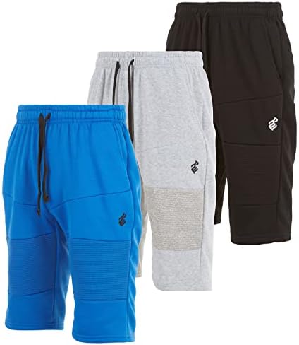 Rocawear | 3 pakovanje fleece lounge kratke hlače | Elastični struk za kratke hlače | 13 inseam | muške