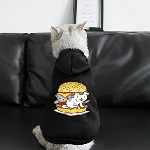Hamburger Cat Jednodijelni pas kostim za kućne ljubimce odjeću sa šeširom za kućne ljubimce za štene i mačku