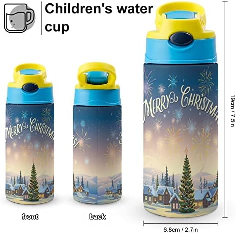 Termos Cup božićne boce od slame 500mL nehrđajući čelik TUMBLE TUMBER PUTNI KUP za dječake