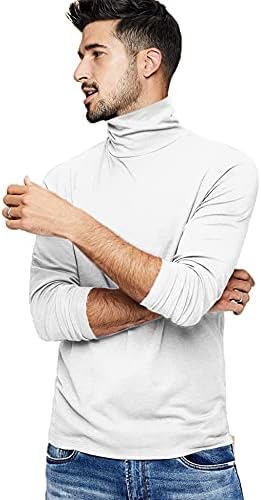 Amussiar muške turtleneck majica Slim Fit dugih rukava Basic Thermal Casual majice pulover