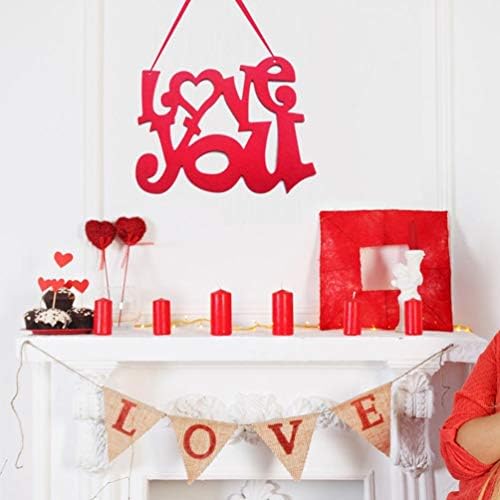 Valiclud Love You Pismo Viseći znak Netkani Cuton Love Rijeci Ornamenta Zidni viseći privjesak Valentinovo Dan Dekoracija za rođendan godišnjice vjenčanja