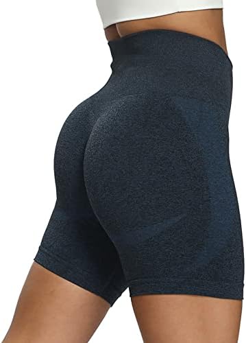 Aoxjox Contour Bespremljene kratke hlače za žene visoke strukske vježbe Hlatke za bicikle kratke hlače plijen