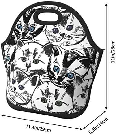 Eodnsofn slatke torbe za ručak za djecu djevojke žene kutija za ručak školski piknik kampovanje voće pića Organizator torbe torbe mačke Cooler torbe