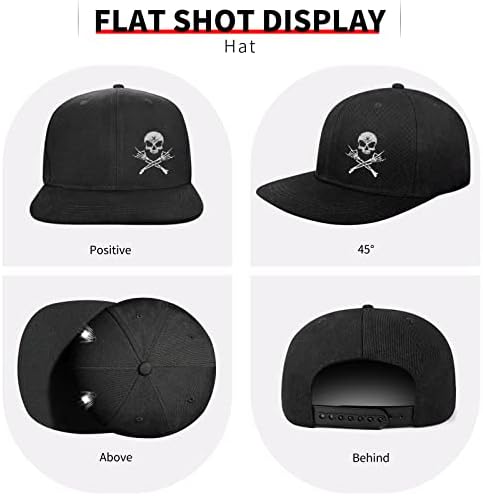 Negi tema Snapback šeširi za muškarce Crni ravni Bill Brim kamiondžija Snap ruksak šešir opremljeni šeširi