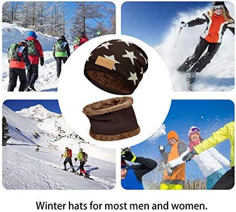 Beanie Hat šal za muškarce i žene, 2 komada zimskog beanie šešira se postavila toplim pletenim kapama debelo
