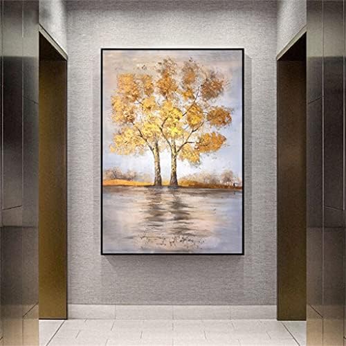 Wdfffe zlatni list drvo pejzaž velike veličine ulje slikarstvo zidno slikarstvo apstraktna umjetnost dnevni