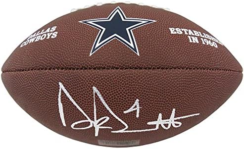 Dak Prescott potpisao je Dallas Cowboys Wilson Brown Logo NFL fudbal - autogramirani fudbali
