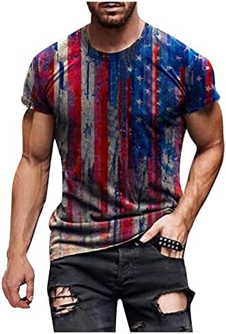 XXBR 4. jula Patriotska majica za muškarce USA Dan nezavisnosti Tee majica Američka zastava