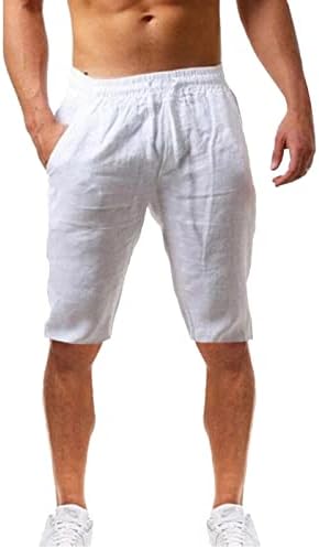 Worpbope muški kratke hlače Ljeto Muške casual pune boje elastične struke pamučne kratke hlače sa crtežom