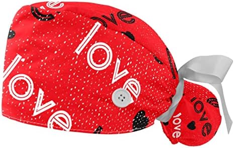 2 komada zaljubljenika crvene ružičaste boje za bicikle Valentine Radna kapa s tipkama i vrpcom za muškarce,