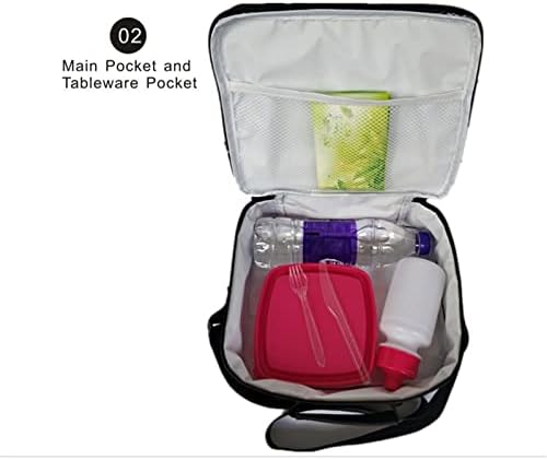 WEIYON Kids Džefi izolovana torba za ručak za učenike Nazad u školi vodootporne kutije za ručak za putovanja,