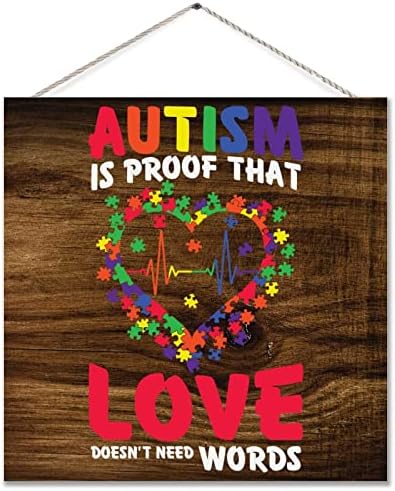 Autizam nije invalidski rustikalni zidni dekor AUTIZAM AUTIZAM Pokloni za puzzle komad autistična podrška