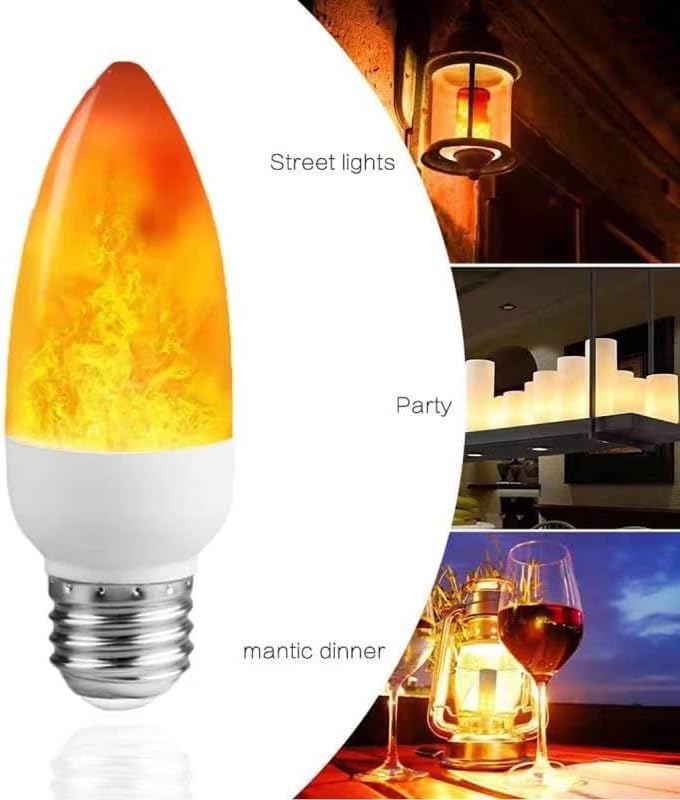 Baeyateda LED sijalica sa efektom plamena E26 treperave sijalice sa svijećama atmosferska lampa za kućne