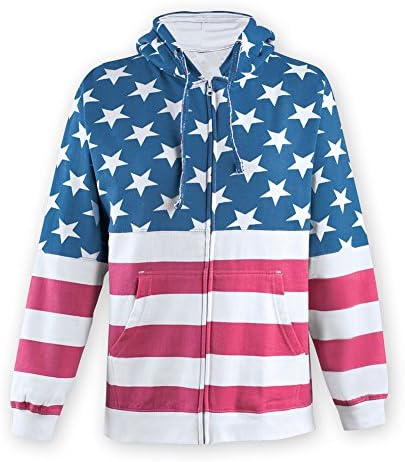Zbirke itd. Ženska patriotska američka zastava puni zip hoodie multi medij