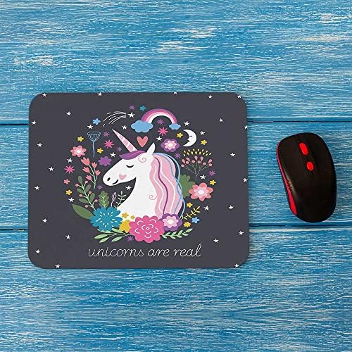 AOYEGO Dreamy Art Computer Mouse Pad Elegant Cheerful Pink Plava apstraktna četka 7,9x9,5 inča Neklizajuća