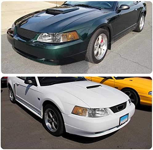 DWVO sklop farova kompatibilan sa 1999 2000 2001 2002 2003 2004 Ford Mustang zamjena farova hromirano kućište