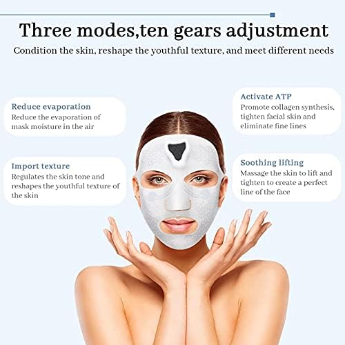 Nswd elektronska maska za pokrivanje lica, podesiva 3 načina rada, Silikonski 3d masažer za lice protiv