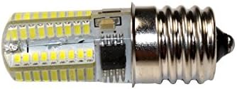 HQRP E17 Base 72 SMD 3014 silikonska Kristalna LED sijalica sa mogućnošću zatamnjivanja 110v hladna Bijela za Mikrovalni frižider kuhinjska ventilaciona hauba zamjena svjetla za haubu