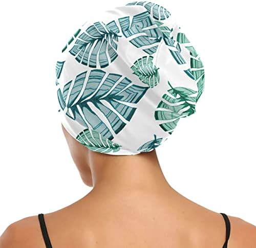 Ženska radna kapa za hat skela, zeleno bilje o listom elastične modne pokrivene noći za spavanje kose