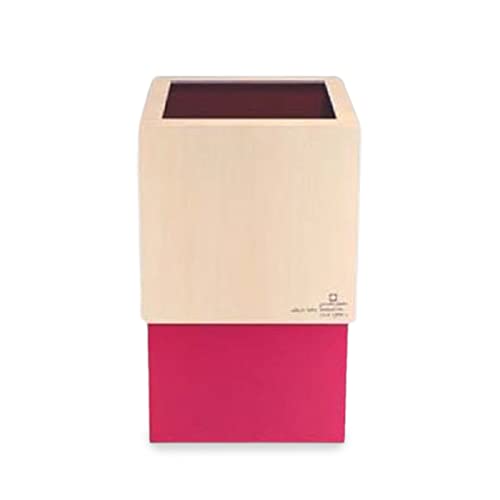 J-Kuhinje Kantu, kutija za prašinu, 7,9 x 7,9 x 13,0 inča, drvo, w kocka, ružičasta, izrađena u Japanu
