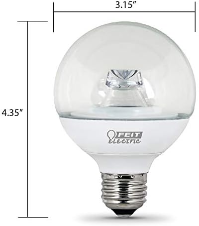 Feit električna G25/CL/650/LEDG2 / 4 10w 60W ekvivalentno zatamnjivanje 650 lumena LED G25 sijalica, 4,35