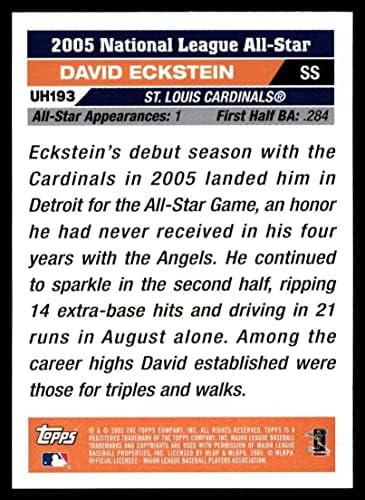 2005 TOPPS 193 All-Star David Eckstein St. Louis Cardinals NM / MT Cardinals