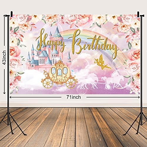 Princeza Rođendanska zabava dekoracije zalihe princeza tema Pozadina Pozadina baner za djevojku rođendansku