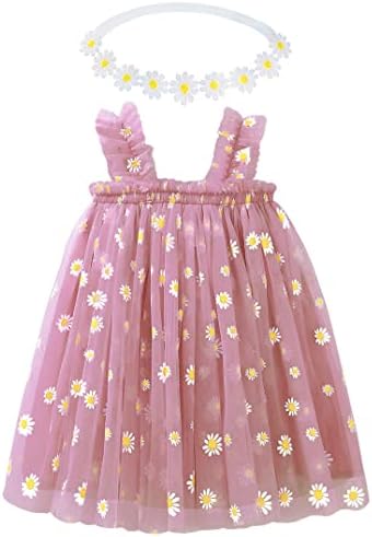 BGFKS dječje djevojke Toddler Daisy Tutu haljina, haljina od princeze Party s mekim tratinčicama cvijeće