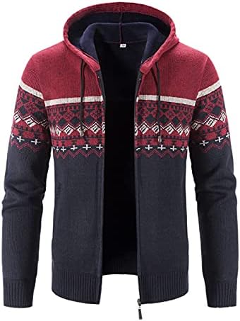 Douhen Hoodies za muškarce muški zimski modni džemper Sako Dugi rukav Plus Provjera dijamantskog bloka s