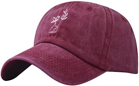Sun Hat ženska modna kapa za pranje rublja ljetna šešir bejzbol plaža na otvorenom na otvorenom od pamučne vizure poli šal