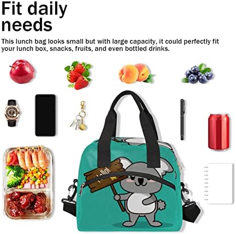Slatka Hello Koala izolovana torba za ručak za žene/muškarce kutija za ručak sa podesivom & amp; uklonjiva