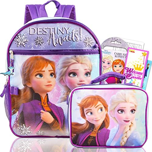 Disney zamrznuti ruksak i kutija za ručak za djevojke ~ Deluxe 16 Frozen 2 ruksaka sa izoliranom torbom