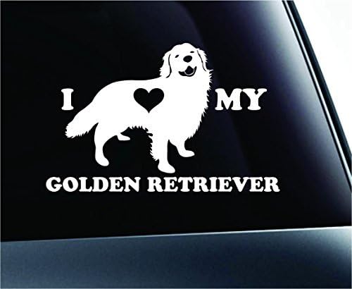 ExpressDecor I Love My Golden Retriever Simbol pasa Decal šap Print Dog Puppy Pet Porodični pasmina Love Car naljepnica