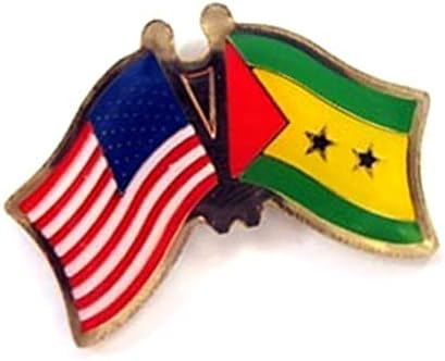 NOVO LOT od 24 SAD-u Američki Sao Tome Principe Friendship zastava kapu za kapu dekoracija rever pin - broševi