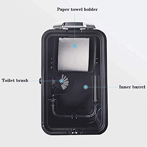 Zhaolei indukcijsko smeće može sa poklopcem 7l kupaonica kantu za smeće sa toaletnom četkom i kutijom od nehrđajućeg čelika automatsko smeće može otpad