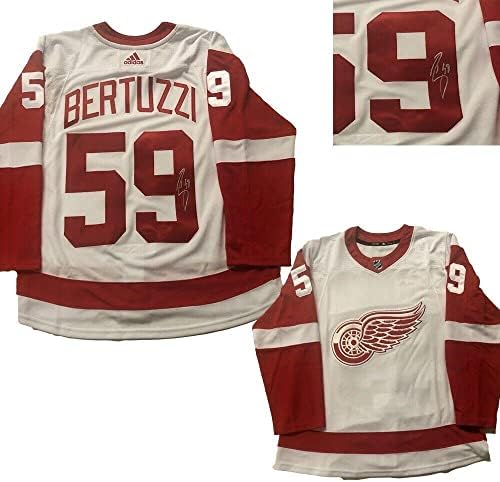 Tyler Bertuzzi potpisan Detroit Crvena krila bijela Adidas Pro Jersey - autogramirani NHL dresovi