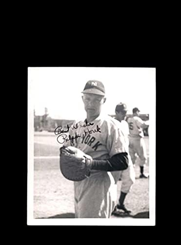 Ralph Houk JSA COA potpisao je Vintage 4x5 1950's New York Yankees originalni fotoagraph